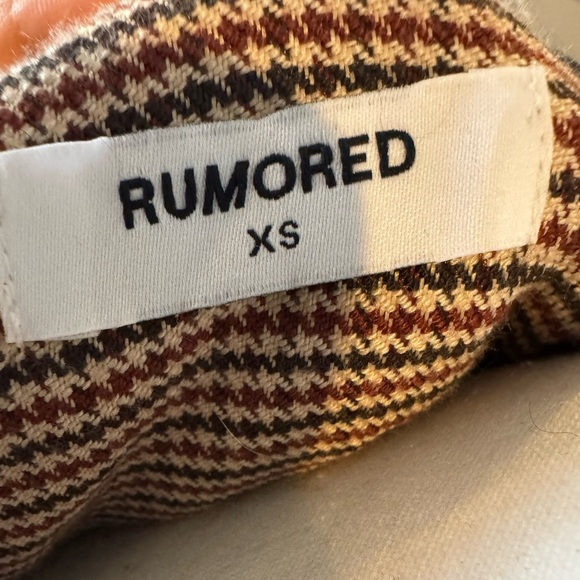 Rumored Notting Hill Houndstooth Trench Coat XS | Belted Longline Fall Jacket - Picture 9 of 9